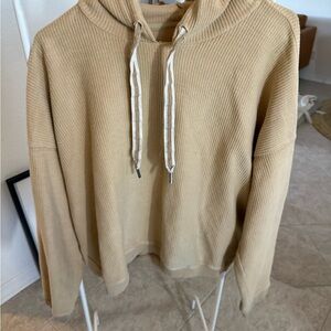 Aerie Warm Brown Knit Hoodie